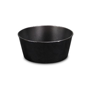 HomeRoots 10" Black Recycled Plastic Indoor Outdoor Round Pot Planter - 1 of 3