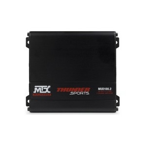 MTX MUD100.2 Mud Series 200 Watt RMS 2 Channel Class D Compact Weatherproof Outdoor Powersports ATV UTV Motorcycle Sound System Stereo Amplifier Kit - 1 of 4