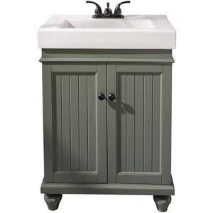 HomeStock 24-inch Pewter Green Sink Vanity - 1 of 4