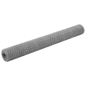 vidaXL Chicken Wire Fence Galvanized Steel 82'x3.9' Silver - 1 of 4