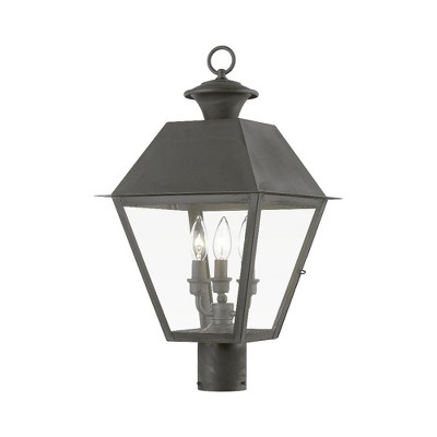 Livex Lighting Wentworth 3 - Light Post Light in  Charcoal