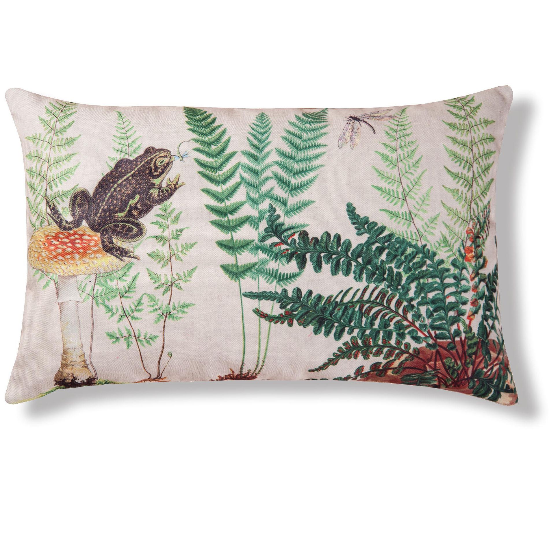 C&F Home Fern & Frog Garden Botanical Garden Premium Indoor/Outdoor Accent Pillow, 4" x 22"