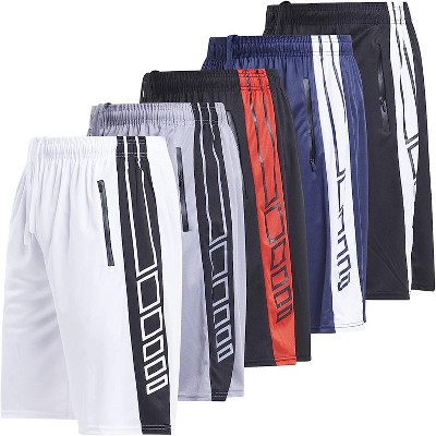 Ultra Performance Mens Athletic Running Shorts Basketball Gym Workout Shorts With Zippered Pockets Assorted Pack With Side Panel 5x 5 Pack Target