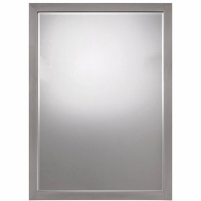 Minka Lavery Rectangular Vanity Wall Mirror Modern Beveled Glass Brushed Nickel Frame 24" Wide for Bathroom Bedroom Living Room