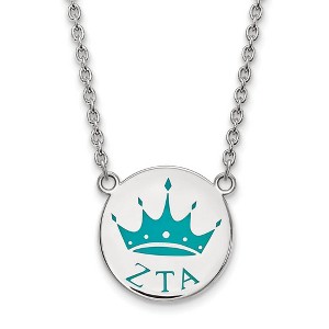 Black Bow Jewelry Sterling Silver Zeta Tau Alpha Greek Life Necklace 18 Inch - 1 of 4