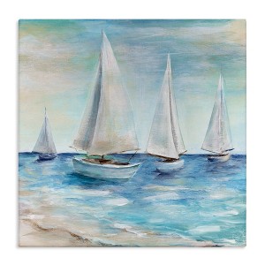 Stupell Industries Sailboats Floating Peacefully, 17" x 17" - 1 of 4