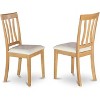 HomeStock 2  Kitchen Dining Chair, 18"L x 18"W x 38"H, Solid Wood Seat, Oak - 4 of 4
