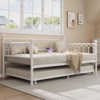 Twin Daybed with Trundle, Day Bed with Charging Station & LED Lights, Metal Sofa Bed Frame with Pull Out Trundle for Bedroom, Guest Room - 4 of 4