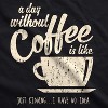 Womens A Day Without Coffee Is Like Just Kidding I Have No Idea V-Neck Funny Caffeine Lovers Novelty Shirt For Ladies - Crazy Dog Womens V-Neck - 2 of 4