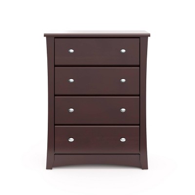 Espresso Double Nursery Vertical 4-Drawer Chest