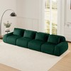 146" Modular Sectional Sofa Flannelette 4-Seater Deep Seat Buckle No Assembly Green - 2 of 4