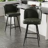 UNISOAR Bar Stools Set of 2, 360°Swivel Modern Counter Height Barstools Armless Kitchen Chair, - 3 of 4