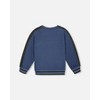 Deux par Deux Boy Super Soft Flat Back Rib Sweatshirt Dark Steel Blue - 3 of 4