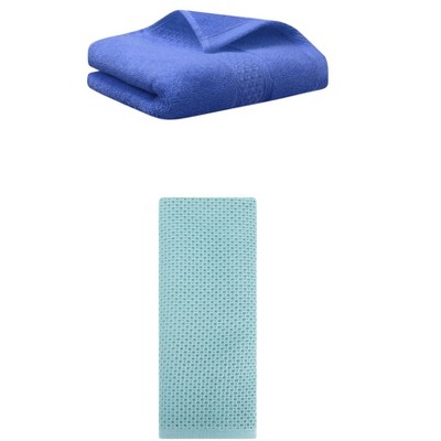REGALWOVEN Solid Absorbent Soft Cotton Hand Towels for Bathroom Hotel and Spa 13" x 30" 2 Pcs