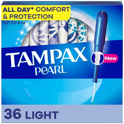 Tampax Pearl Tampons Light Absorbency with LeakGuard Braid -  Unscented - 36ct