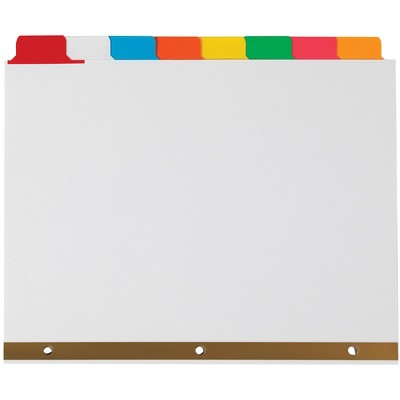 MyOfficeInnovations Big Tab Write-On Paper Dividers 8-Tab Multicolor 4/PK (13511/23179) 477150