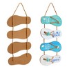 Okuna Outpost 2 Pack Decorative Beach Signs for Home Decor, Eat, Sleep, Beach, Repeat Flip-Flop Ornament for Kitchen, Patio (10 x 23 In) - 4 of 4