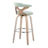 Set of 2 Gardenia Barstools White Wash/Seafoam Green: Fixed Height, Padded Swivel Seat - LumiSource - image 4 of 4