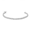 Silver 1.0 Cttw Miracle Plate Set Diamond Bezel Link Design Tennis Bracelet - 3 of 4