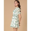 INSPIRE CHIC Women's V Neck Short Sleeve Ruffle Dresses - 4 of 4