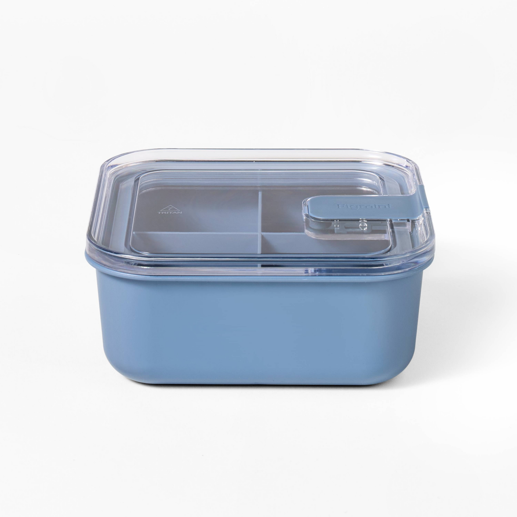 Square Bento Meal Prep Food Storage Container Blue - Figmint™