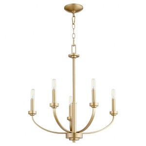 Quorum Lighting Reyes 5 - Light Chandelier in  Aged Brass - 1 of 3