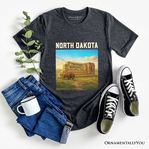 Scenic North Dakota State Theodore Roosevelt Park T-Shirt, Bison Wildlife Tee and Great Plains Souvenir | OrnamentallyYou - 1 of 4
