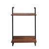 OUTSUPPLY 3 Tier and 2 Tier Bathroom Shelves, Metal and Wood Hanging Storage Bookshelf - 2 of 4