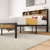 KWPZQEB Twin/Full/Queen Bed Frame, Storage Headboard with Charging Station, Metal Platform Bed with Bookcase, No Box Spring Needed, Easy Assembly - 3 of 4