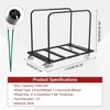 Folding Table Cart, 1500 LBS Heavy Duty Drywall Cart Steel Panel Truck with Wheels, Chair Cart Desk Trolley Utility Tool Cart - 4 of 4