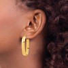 Black Bow Jewelry 6mm Polished 14k Yellow Gold Oval Hoop Earrings, 32mm (1 1/4 Inch) - 3 of 4