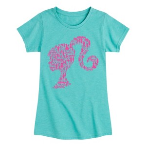 Girls' - Barbie - Individual Classic Icons Create Silhouette Fitted Short Sleeve Graphic T-Shirt - 1 of 3
