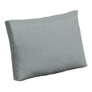 ARDEN Outdoor Cushion Pillow Back, 24 x 18, Water Repellent, Fade Resistant 24 x 18, Stone Grey Leala - 1 of 4