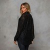 VICI Womens Darlena Velvet Mesh Abstract Top - 3 of 4