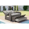 PAGED PE Wicker Rattan Patio Chaise Lounge with 3-Height Adjustable Back and Cushions,Outdoor Lounge Chairs for Poolside,Backyard - 2 of 4