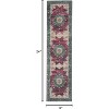 HomeStock Washable Bryant Ivory/Burgundy 2x8, Traditional, Machine Woven with Printed Designs - 3 of 4