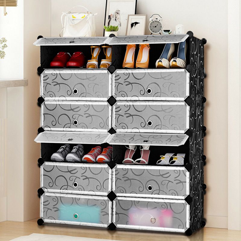 Costway 12 Cubic Portable Shoe Rack Shelf Cabinet Storage Closet Organizer Home Furni, 2 of 13