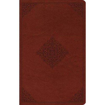 Large Print Value Thinline Bible-ESV-Ornament Design - (Leather Bound)