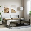 vidaXL Metal Bed Frame with Headboard&Footboard Black 72 in.x83.9 in. California King - 3 of 4