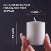 15 Hour Votive Candles Set of 36 -Candles Perfect as Wedding Candles or Emergency Candles - 1.5x1.7 inch Unscented Votive Candles - 2 of 4
