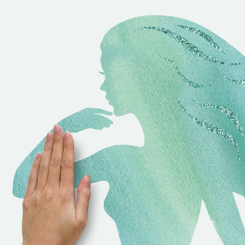 Glitter Mermaid Peel and Stick Giant Wall Decal - RoomMates, 6 of 9