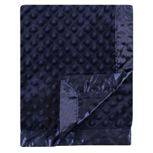 Hudson Baby Unisex Baby Plush Mink Blanket, Navy, One Size - 1 of 3