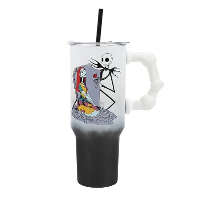 Nightmare Before Christmas Love You To Death 40 Oz Ombre Stainless Steel Tumbler With Handle