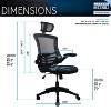PAGED Ergonomic Office Chair Modern Computer Chair with Lumbar Support and Adjustable Armrests for Bedroom, Home Office - 3 of 4
