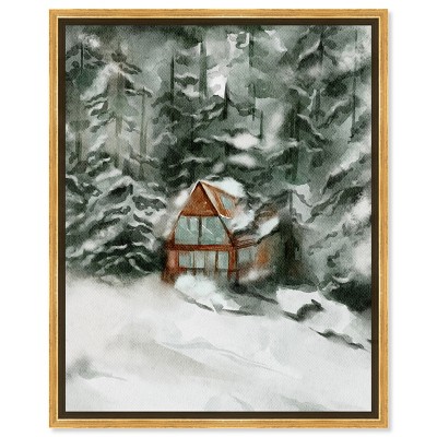 Art Remedy Winter in December Landscape Wall Art Framed