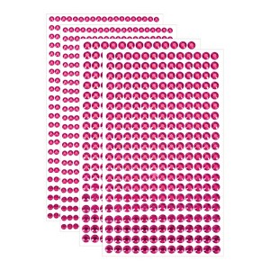 Unique Bargains Acrylic Self-Adhesive Craft Decorative 4 Sheets Rhinestone Stickers - 1 of 4