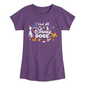 Girls' - Disney - Cats & Dogs Fitted Short Sleeve Graphic T-Shirt - 1 of 4