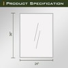 91cm Silver Aluminum Rectangular Mirror with Slim Frame and Right Angles, 1.5cm Depth - 3 of 3
