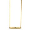 Chisel Stainless Steel Yellow IP-plated Enameled with Cubic Zirconia ENJOY THE LITTLE THINGS Bar on a 16" Cable Chain Necklace with a 2" Ext. - 2 of 4