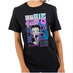 Kanji Betty Boop Beauty and Brains Womens Graphic T Shirt Tees Brisco Brands - 1 of 3